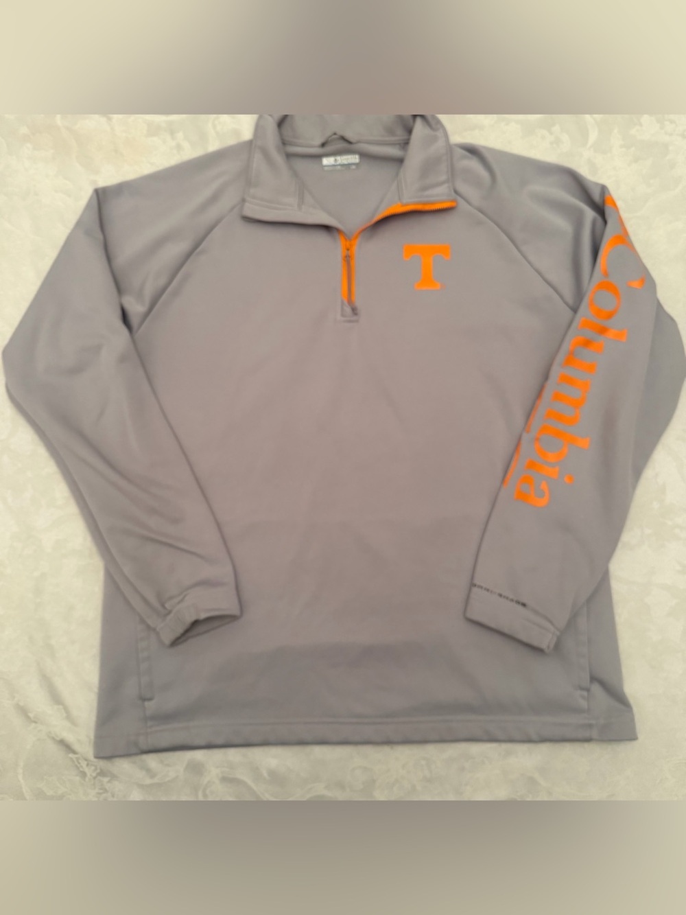 Columbia PFG Men's Tennessee Volunteers 1/4 Zip Long Sleeve Shirt Gray Size L